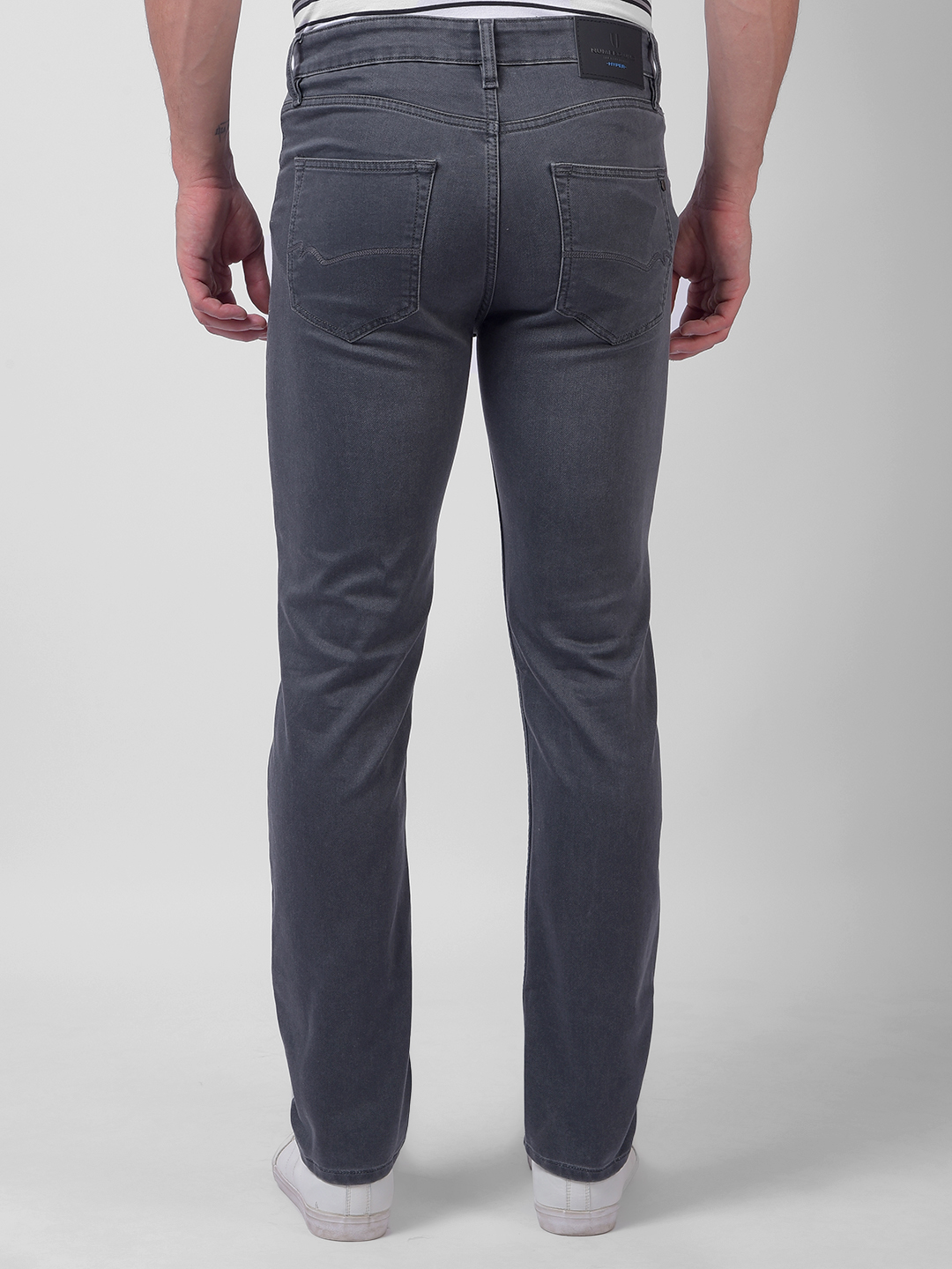 Numero Uno Men Dark Grey Slim Fit Sustainable Jeans